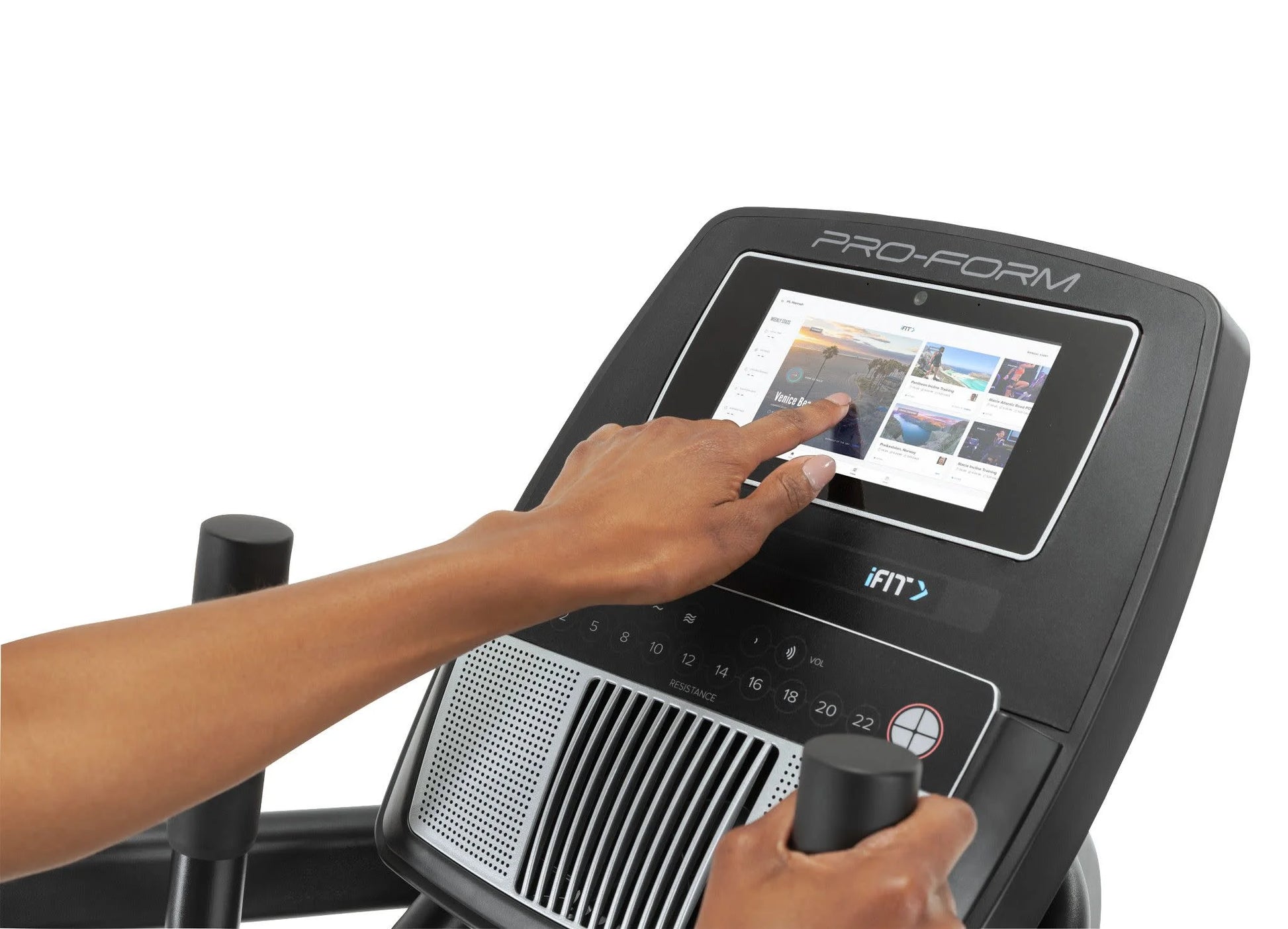 Trainer H7; Ifit-Enabled Elliptical with 7” Touchscreen and Built-In Fan